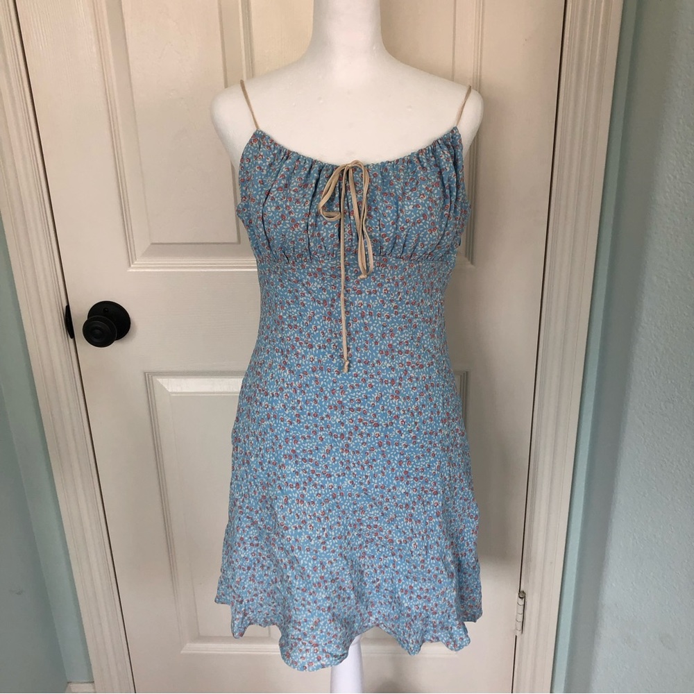 NWT Cotton Candy LA Blue Floral Dress - Picture 1 of 10